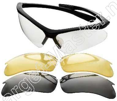 Champion Ballistic Shooting Glasses,  Black Frame with 3 Lens Set